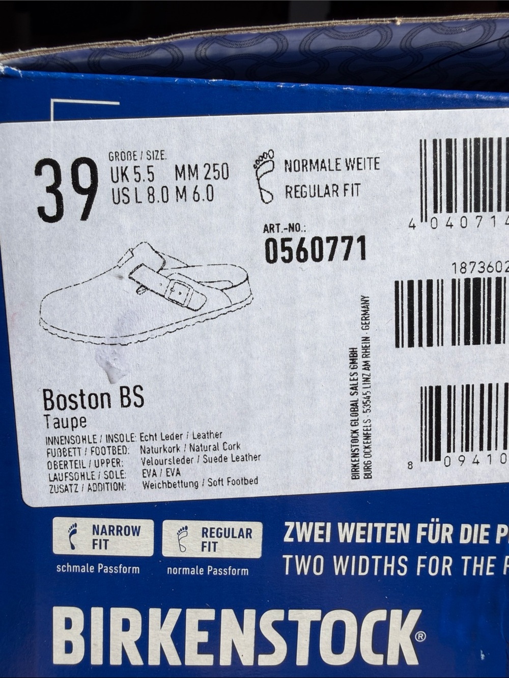 Birkenstock Taupe Boston Clog - Picture 3 of 3